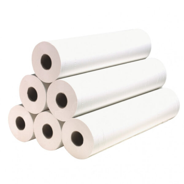 Drap d'examen 2 plis en papier blanc "S"